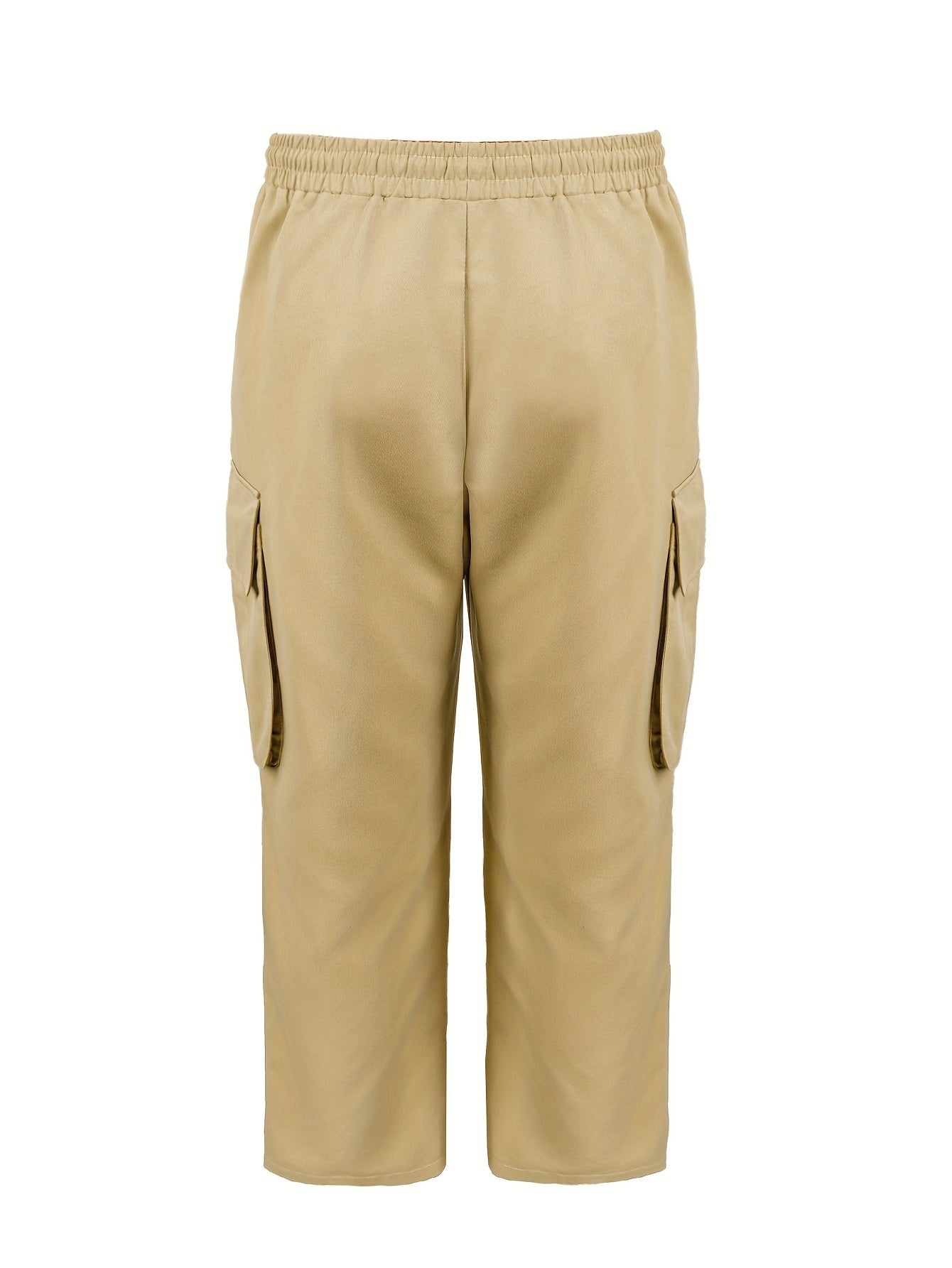 Relaxed Fit Streetwear Cargo Pants for Men - Comfortable Drawstring Waist, Multiple Functional Pockets, All-Season Outdoor and Leisure Wear, Ideal for Work and Daily Life
