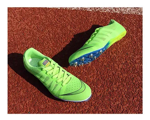 Running Shoes Track And Field For Men Lace Up Slip-resistant Spike Nail Sneakers Teenager Professional Sprint Training
