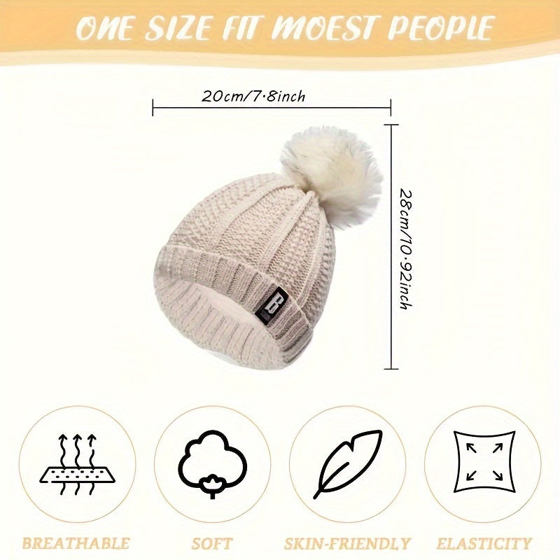 Cozy Winter Hat Scarf Gloves Set: Keep Warm in Style with Our Knit Accessories - Perfect for Outdoor Adventures