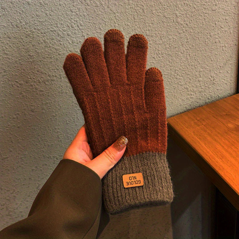 Winter Sports Gloves - Fingers-Free Touch Screen Control, Warm and Durable Construction, Moisture-Wicking Fabric for Dry Hands, Grippy Palm for Secure Grip, One-Size-Fits-Most Design - Ideal for Cold Weather Driving, Cycling, Mountain Biking, Skiing, Snow