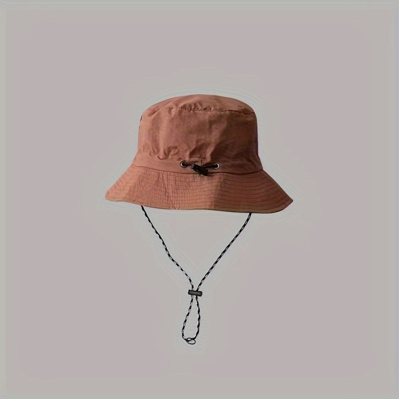 1pc Foldable Portable Sunshade Bucket Hat - Waterproof, Quick Drying, Adjustable Backpack Buckle, Breathable, Lightweight, Versatile Outdoor Mountaineering Hat for Men and Women - Perfect for Fishing, Hiking, Camping, Traveling