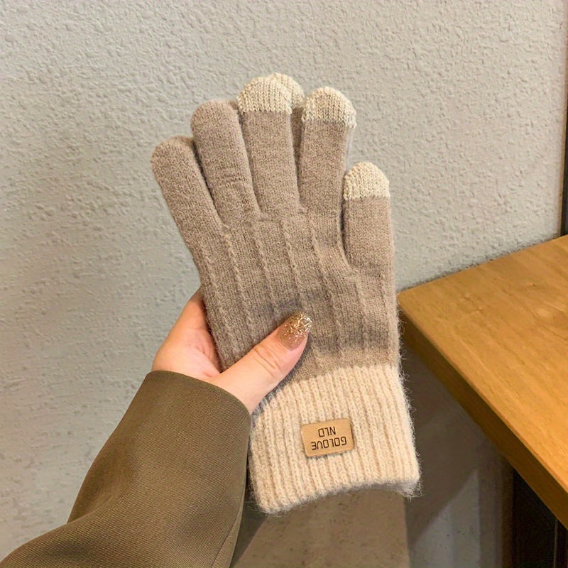 Winter Sports Gloves - Fingers-Free Touch Screen Control, Warm and Durable Construction, Moisture-Wicking Fabric for Dry Hands, Grippy Palm for Secure Grip, One-Size-Fits-Most Design - Ideal for Cold Weather Driving, Cycling, Mountain Biking, Skiing, Snow