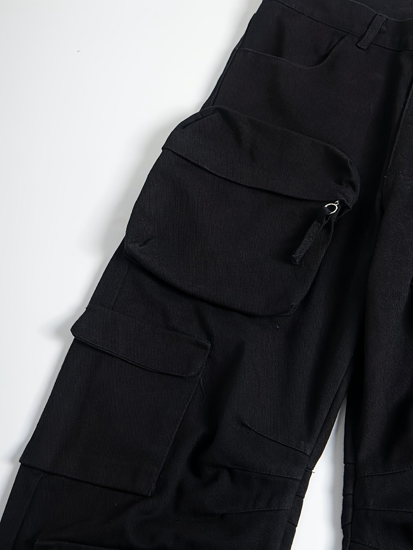 Relaxed Fit Men's Cargo Trousers - 100% Cotton, Multiple Pockets, Breathable, Comfortable, Casual Wear, Loose Fit, Ideal for Outdoor Activities - Soft, Durable, and Practical Pants for Everyday Use