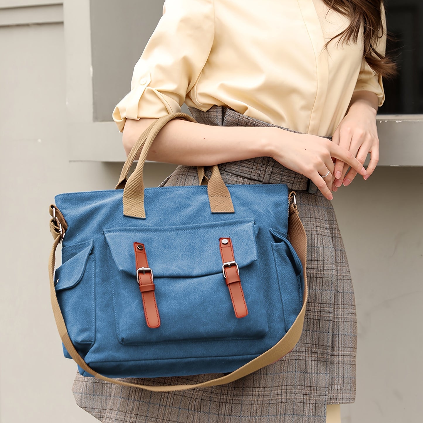 Large Canvas Tote Bags Hobo Crossbody Bag Purse for Women Vintage Casual Travel Shoulder Bags Handbags for Girl Beach Camping Park Messager Bag