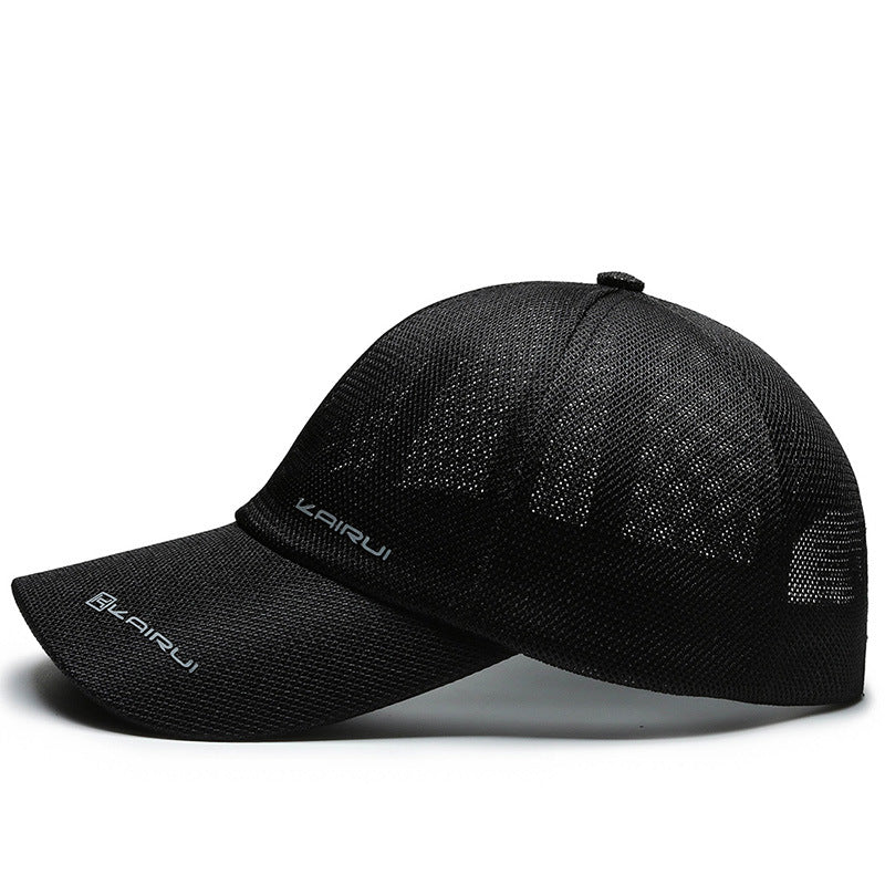 Men's Premium Solid Color Mesh Baseball Cap - Breathable, Lightweight, Adjustable, One-Size-Fits-Most, Casual, Sporty, Summer Essential for Outdoor Activities