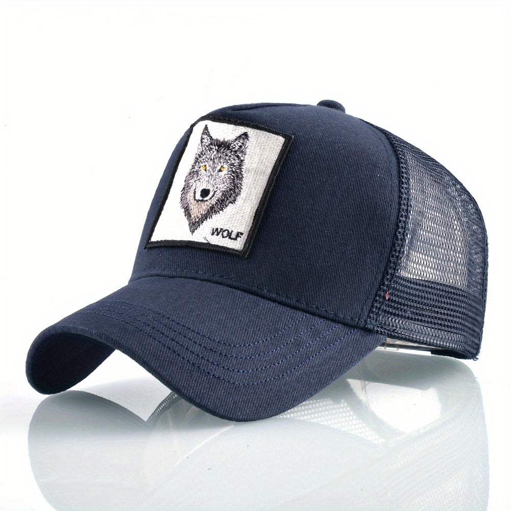 Men's Summer Breathable Sports Peaked Cap Outdoor Casual Embroidery Animal Baseball Cap Hip-hop Sun Hat For Men And Women
