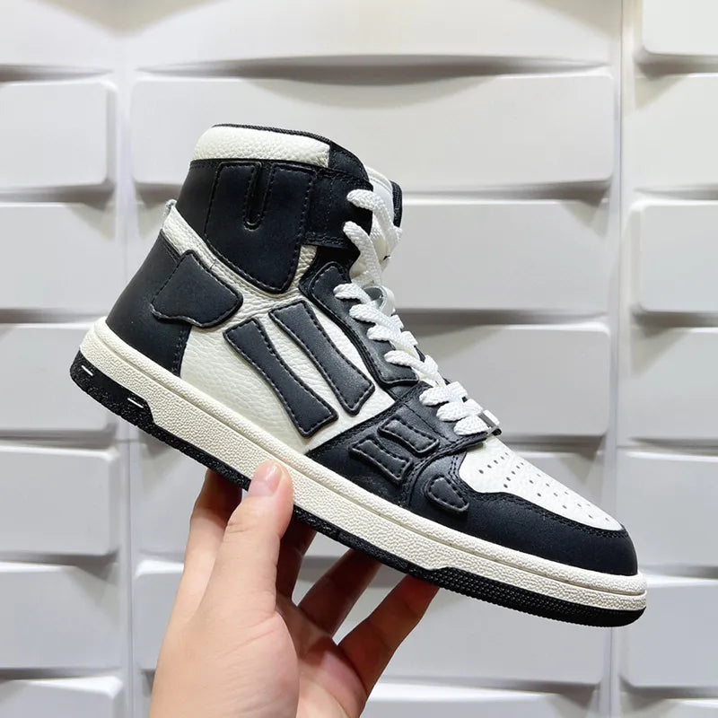 Shoes Running Men women Designer Skel Low Bones Hi Leather Sneakers Luxury Skeleton Blue Red White Black Green Gray Brown couple Original 35-46
