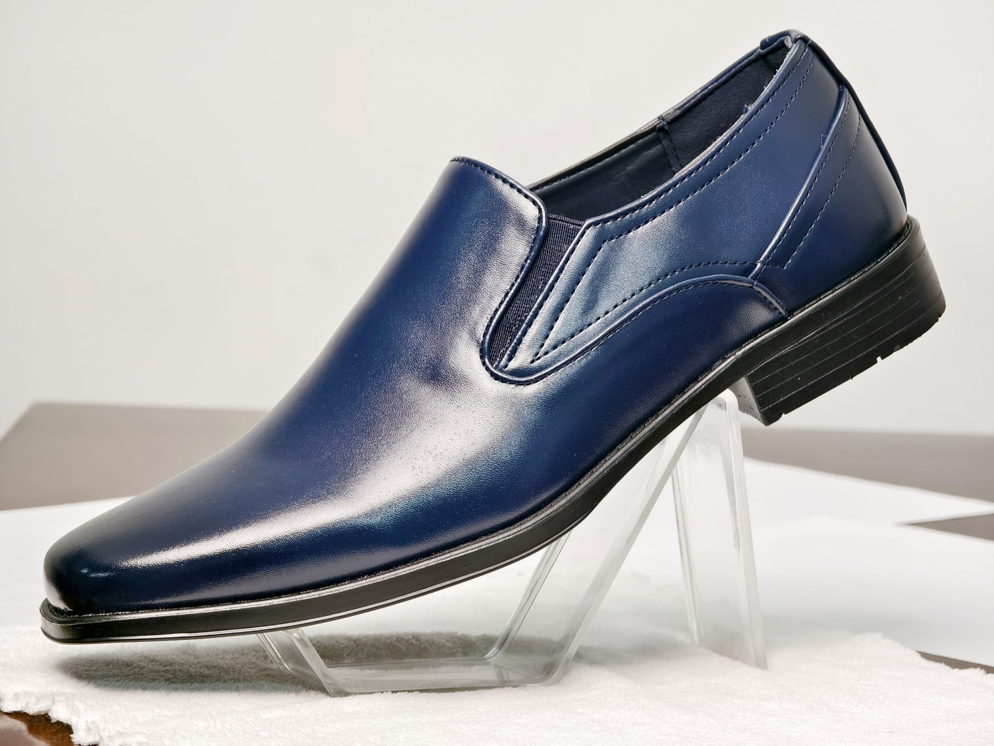 PLUS SIZE Mens Premium Solid Slip-On Dress Shoes - Comfortable & Durable for Business - Breathable, Wear-resistant, Anti-Skid - Perfect for Spring, Summer, and Autumn