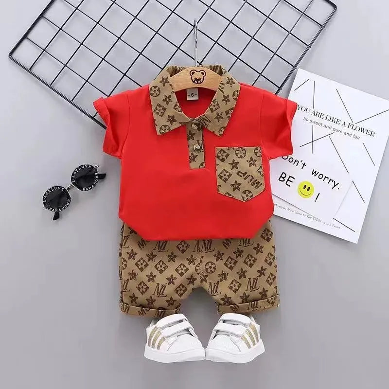 Baby Clothes Set T-Shirt Shorts Toddler Casual Clothing Kids Tracksuit Children Boys Cartoon 2Pcs/set