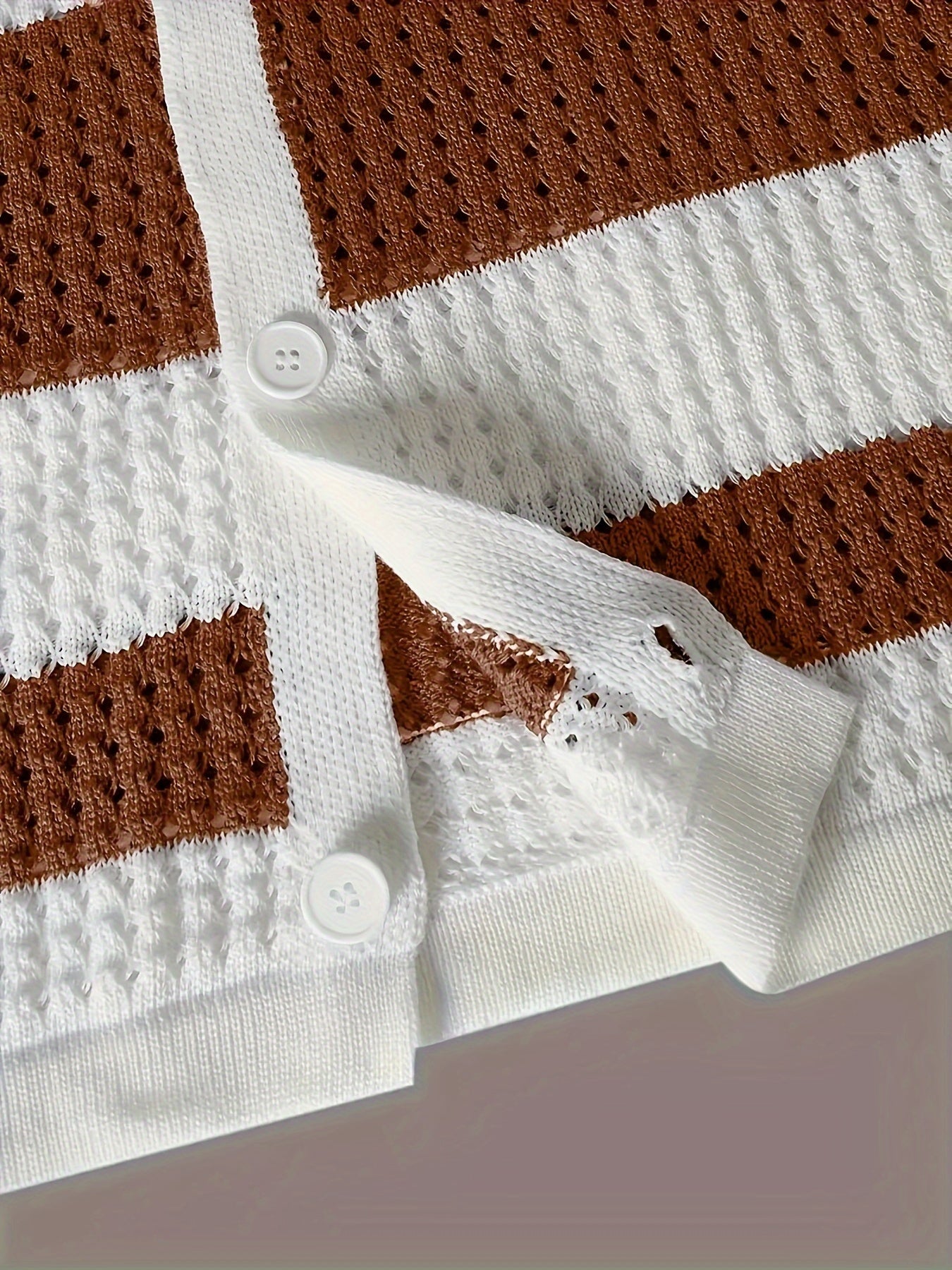 Cozy Striped Knit Cardigan for Men - Soft, Breathable, and Comfortable Sweater with Button Closure for Layering, Perfect for Casual Daily Wear and Outdoor Activities