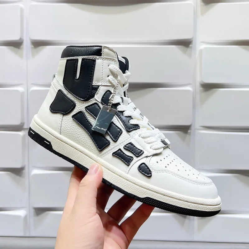 Shoes Running Men women Designer Skel Low Bones Hi Leather Sneakers Luxury Skeleton Blue Red White Black Green Gray Brown couple Original 35-46
