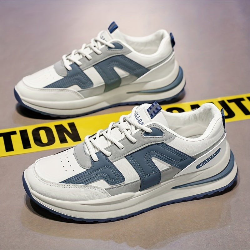 Men's Breathable Lace-Up Sneakers - Non-Slip, Comfortable for Running & Casual Wear, All Seasons