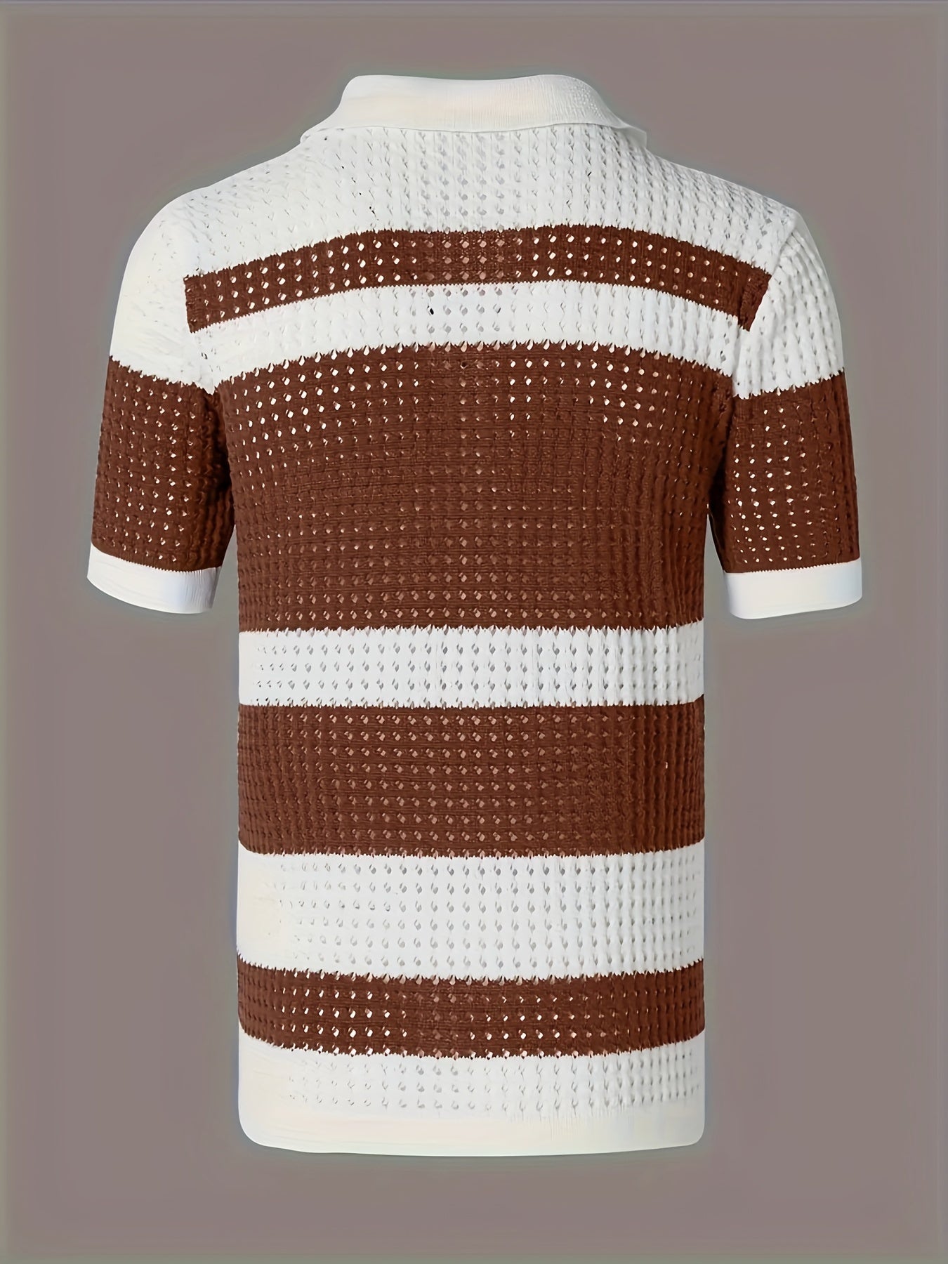 Cozy Striped Knit Cardigan for Men - Soft, Breathable, and Comfortable Sweater with Button Closure for Layering, Perfect for Casual Daily Wear and Outdoor Activities