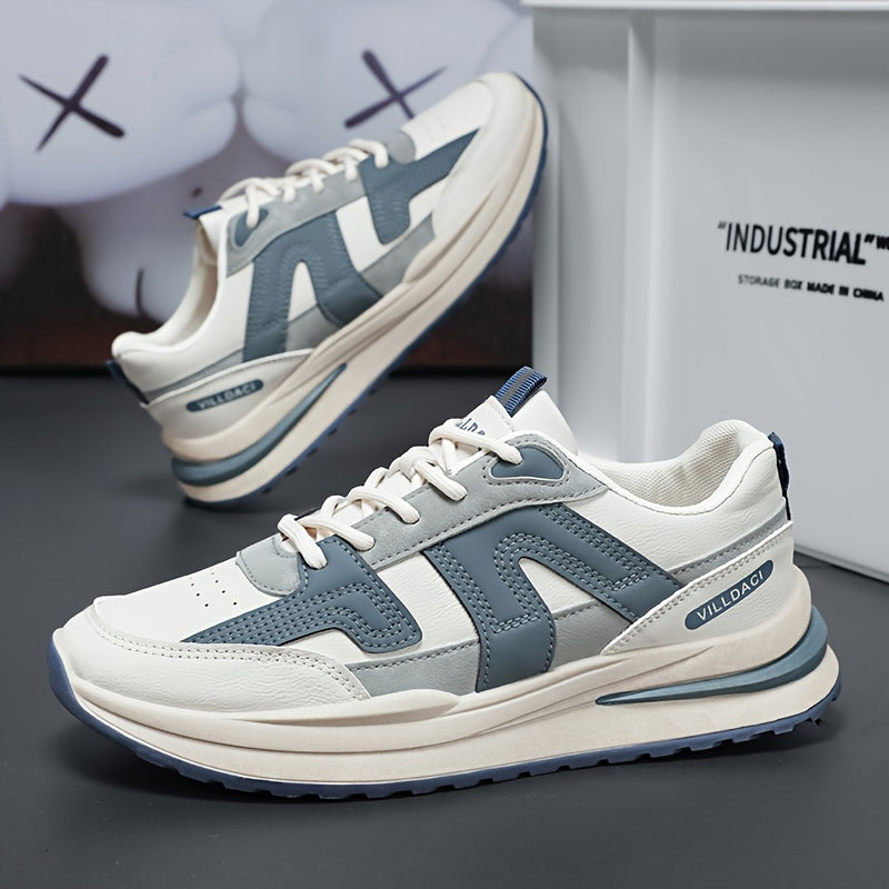Men's Breathable Lace-Up Sneakers - Non-Slip, Comfortable for Running & Casual Wear, All Seasons