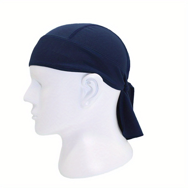 Breathable & Durable Mesh Pirate Bandana Hat - Lightweight, Stylish Vintage Hijab for Cycling, Sports & Hip Hop Fashion