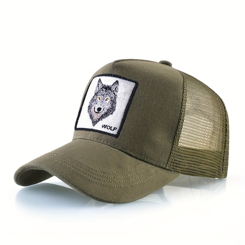 Men's Summer Breathable Sports Peaked Cap Outdoor Casual Embroidery Animal Baseball Cap Hip-hop Sun Hat For Men And Women
