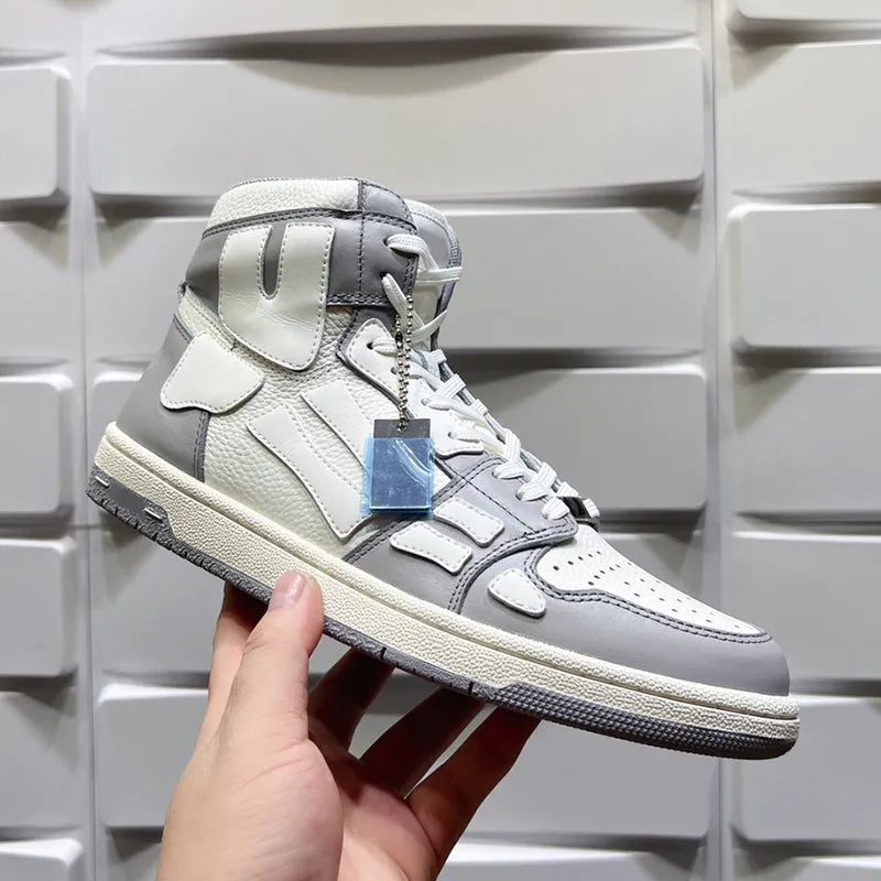 Shoes Running Men women Designer Skel Low Bones Hi Leather Sneakers Luxury Skeleton Blue Red White Black Green Gray Brown couple Original 35-46