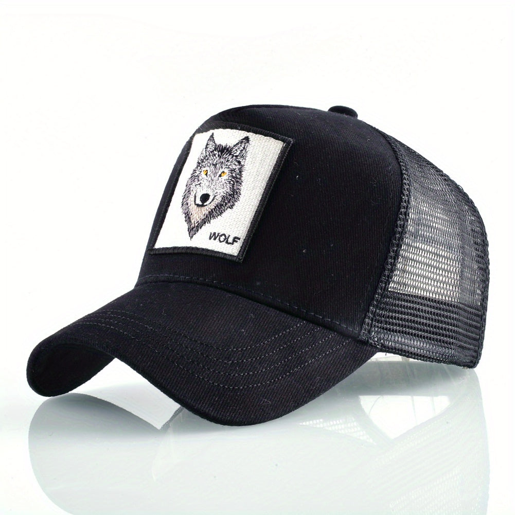 Men's Summer Breathable Sports Peaked Cap Outdoor Casual Embroidery Animal Baseball Cap Hip-hop Sun Hat For Men And Women