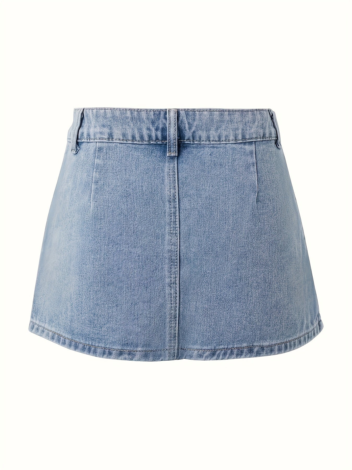 Vintage-Inspired Mini Blue Denim Bodycon Skirt - Cotton, Non-Stretch, Machine Washable, Solid Color, Street Style, Customized Fit - Perfect for Spring, Summer, and Fall Seasons