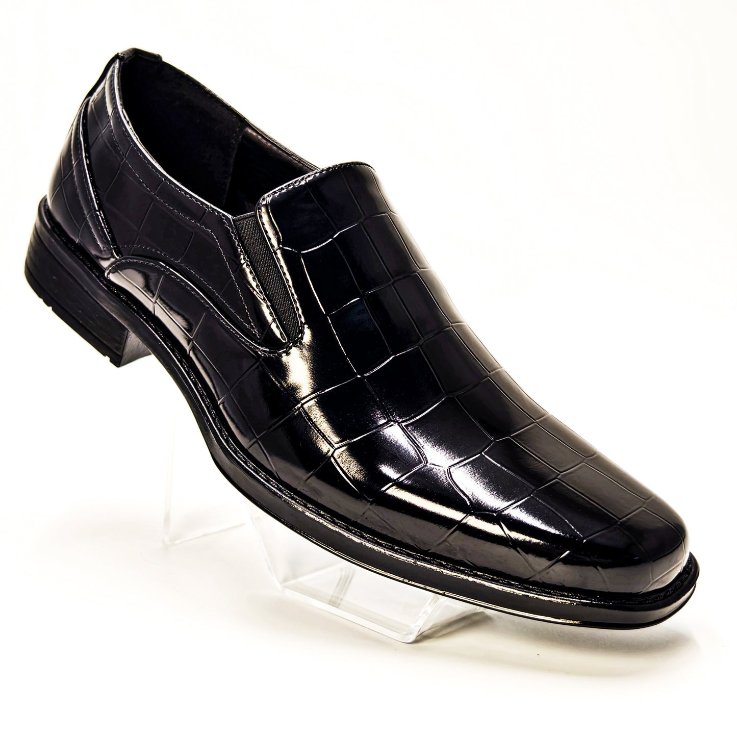 Plus Size Mens Slip On Dress Shoes - Timeless Solid Color Design, Exuding Elegant Sophistication, Ultra-Comfy Cushioning, Slip-Resistant, Durable - Perfect for Outdoor Enthusiasts and Active Men, Ideal for Walking, Hiking, and Other Casual Activities