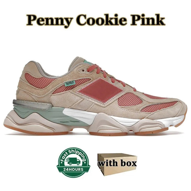 Wood with Sneakers Bricks Box Trainer OG Suede Running Shoes New 9060 Joe Freshgoods Men Women 2002r 1906R Designer Penny Cookie Pink Baby Shower Blue Arctic 960