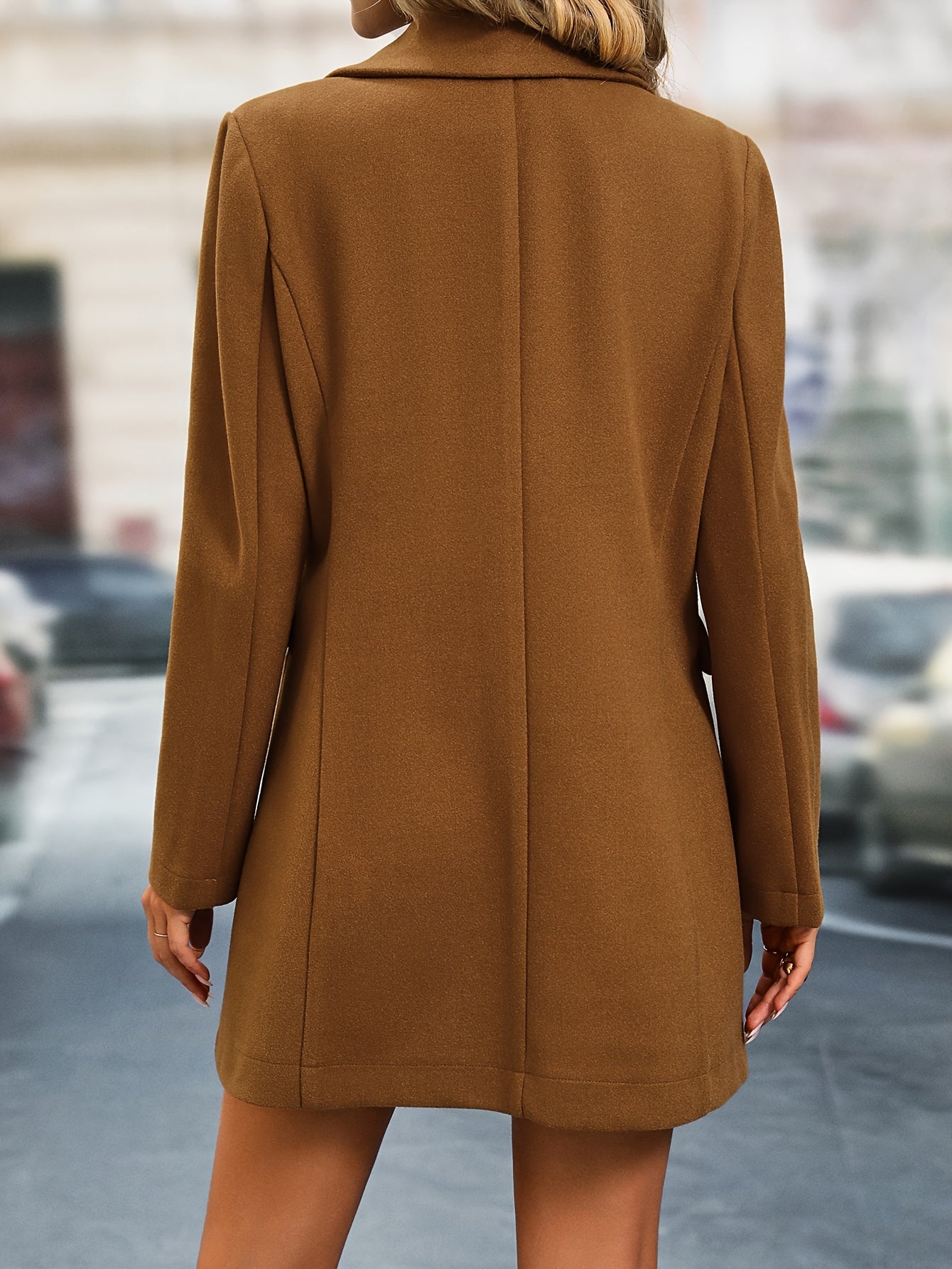 Luxurious Faux Fur Solid Single Breasted Jacket - Women's Elegant Long Sleeve Winter Coat - Soft, Warm, and Chic Outerwear for Fall and Winter Seasons