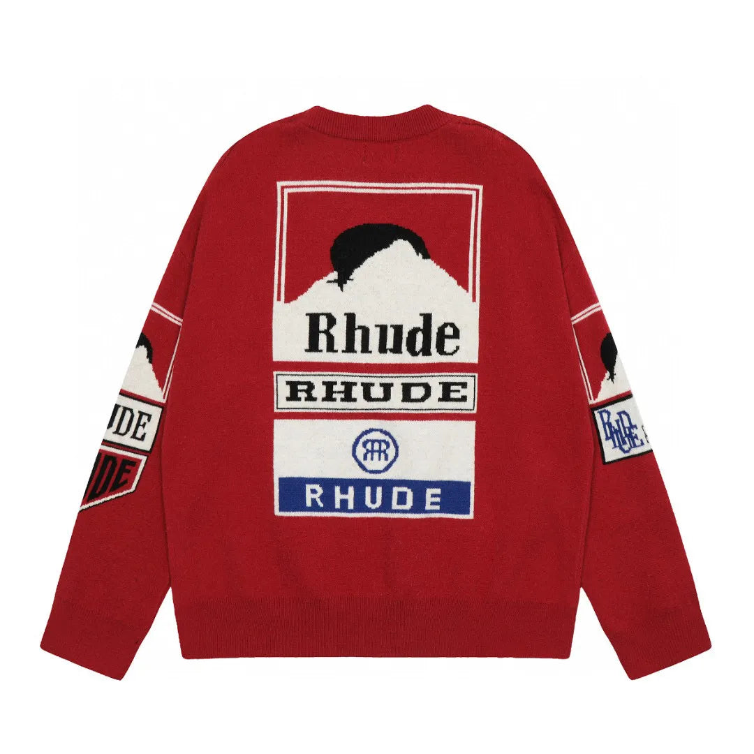 Men's Plus Size Hoodies & Sweatshirts jacquard letter knitted sweater in autumn / winter acquard knitting machine e Custom jnlarged detail crew neck cotton e52243
