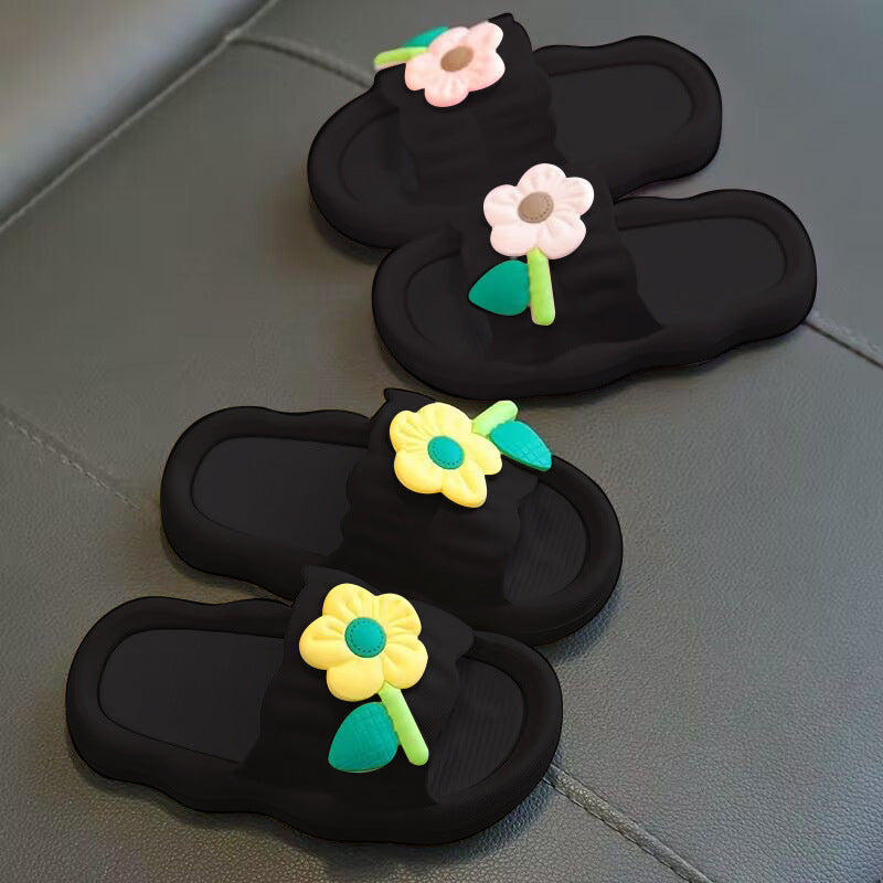 Women's Slippers Summer Cartoon Cute Indoor Home Bath Non-Slip Deodorant Couples Sandals Outerwear Women