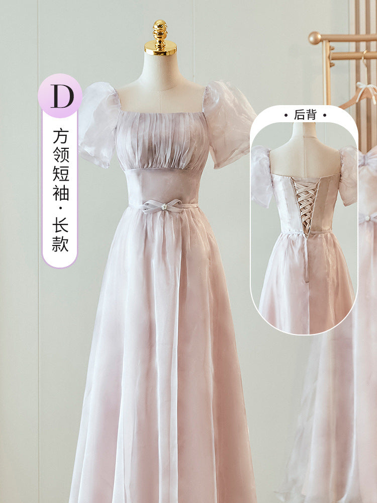 LOVERCCR Bridesmaid Dress New Wedding Summer Niche Senior Sisters Group Host Evening Dress Skirt Female Thin Elegant