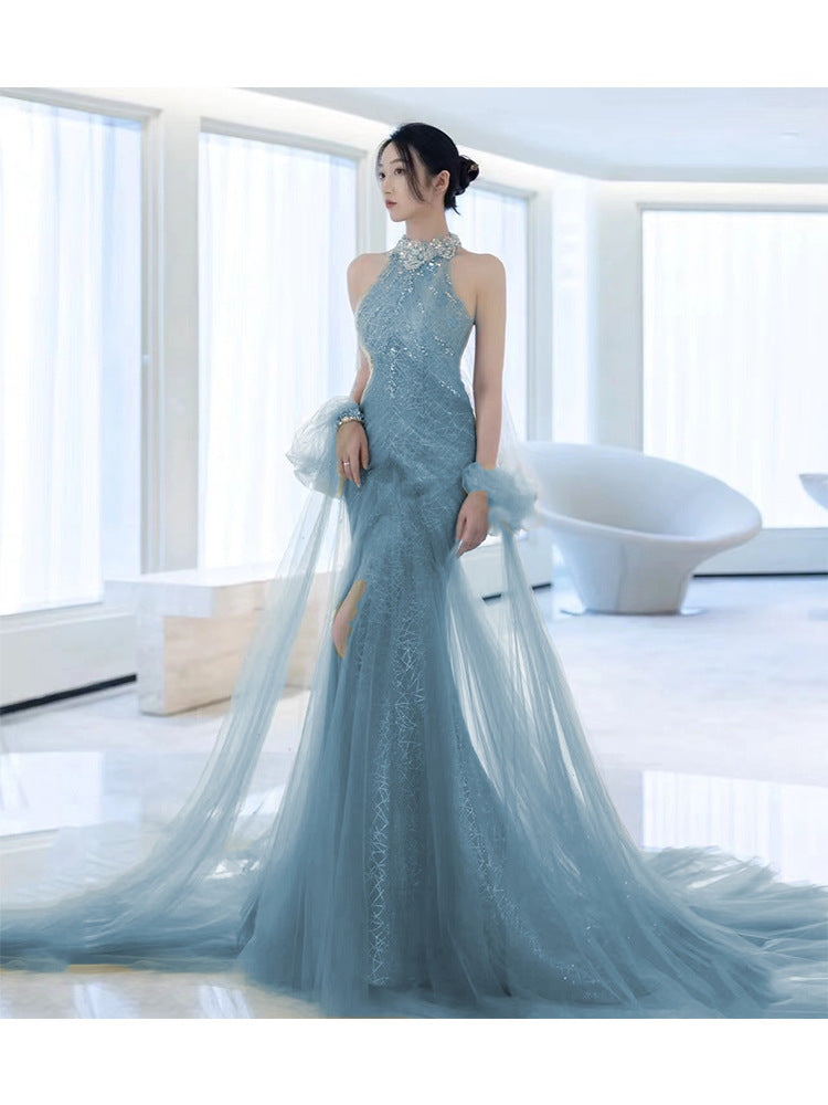 LOVECCR High-End Evening Dress Halter-Style Birthday Party Adult Ceremony Dress Watch Show Daily Party Banquet Evening Dress