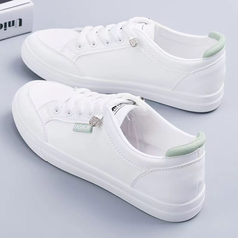 loveccr Wear-Resistant White Shoes Women's Shoes New Spring Versatile Soft Bottom Niche Casual White Shoes Lightweight Non-Slip Sneakers