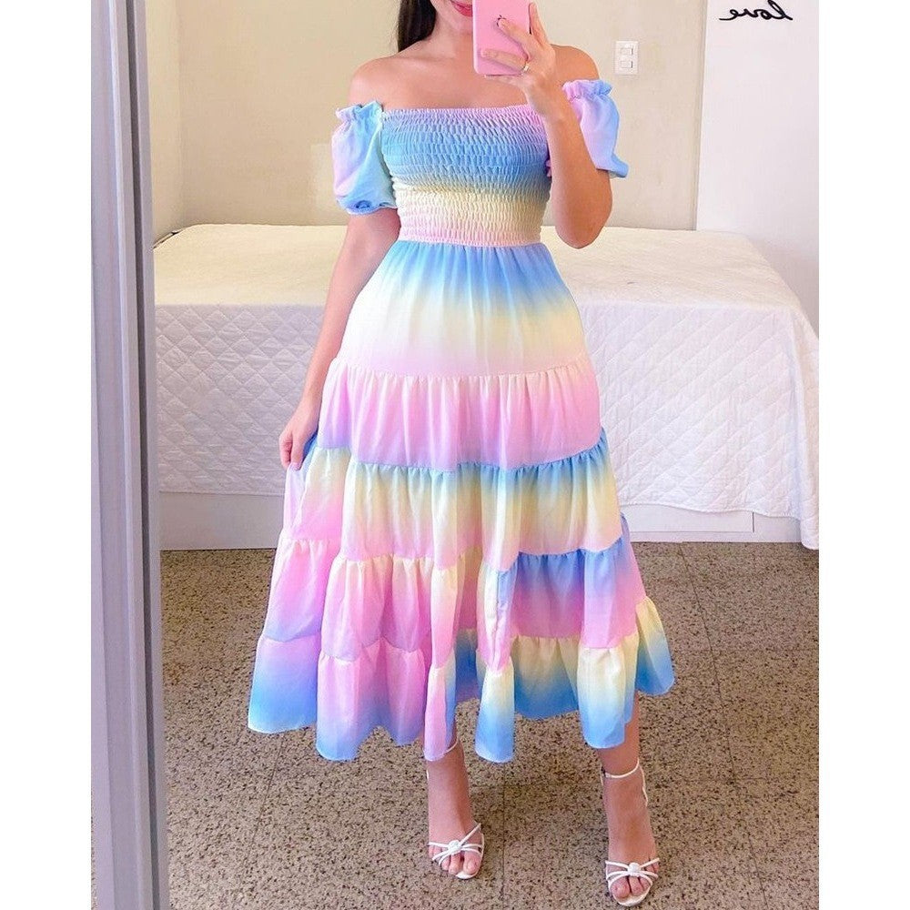 2025 New spring and summer new New 2025 dresses literary fresh printing fashion women's clothing