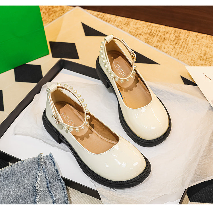 2025 Cowhide version~ New British style small leather shoes Mary Jane shoes niche design sense gentle loafers single shoes