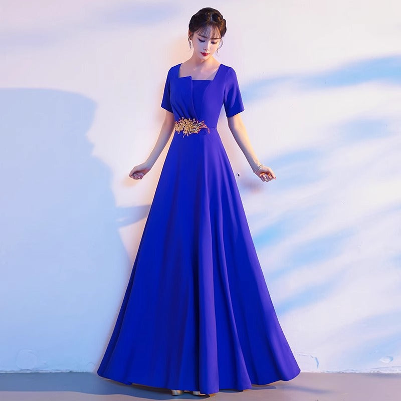 LOVECCR Red Chorus Group Costume Female Dress Modern Elegant Graceful Chorus Costume Summer Long Evening Dress