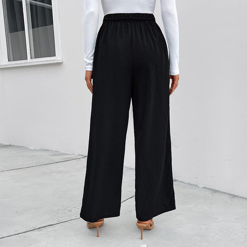 LOVECCR 2025 casual high-waisted wide-leg pants straight commuting new casual pants Hot autumn and winter loose suit pants