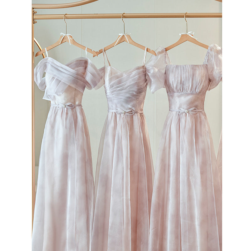 LOVERCCR Bridesmaid Dress New Wedding Summer Niche Senior Sisters Group Host Evening Dress Skirt Female Thin Elegant
