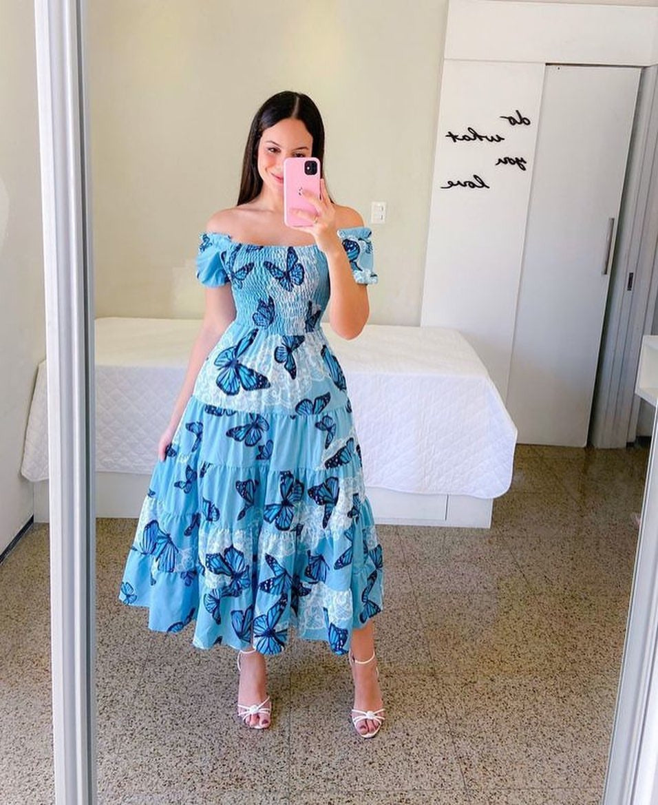 2025 New spring and summer new New 2025 dresses literary fresh printing fashion women's clothing