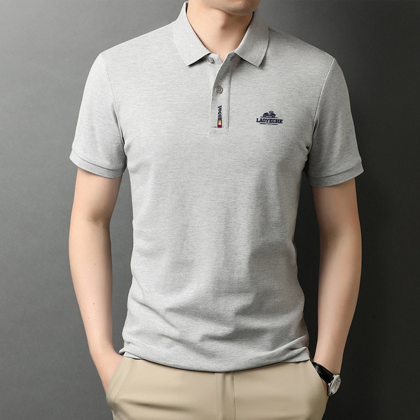 Men's Short-Sleeved Polo Shirt Summer T-shirt Business Casual Classic Men's High-Grade Temperament Lapel Men