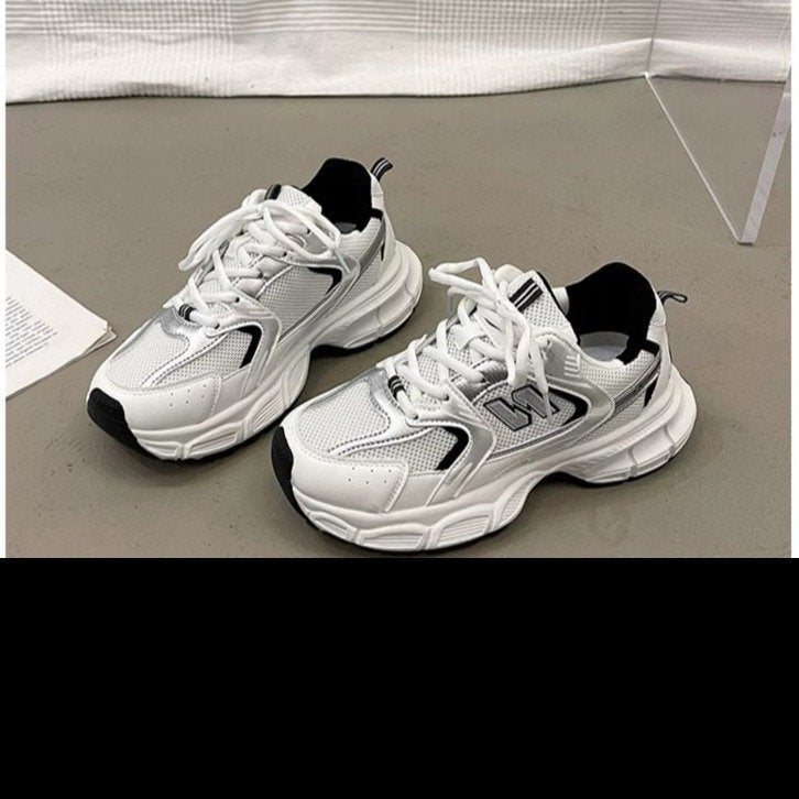 loveccr Summer and Autumn New Fashion Casual Sneaker Children Super Hot All-Match Thick Bottom Breathable Light Running Dad Shoes