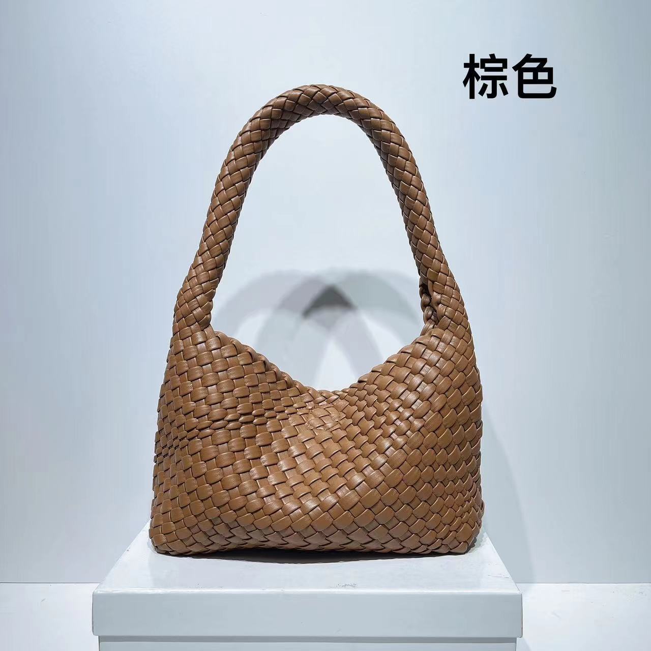 loveccr Niche Women Bag Hand-Woven Lunch Box Bag High-Grade Underarm Bag Women's Bag Cross-Border Portable Shoulder Bag