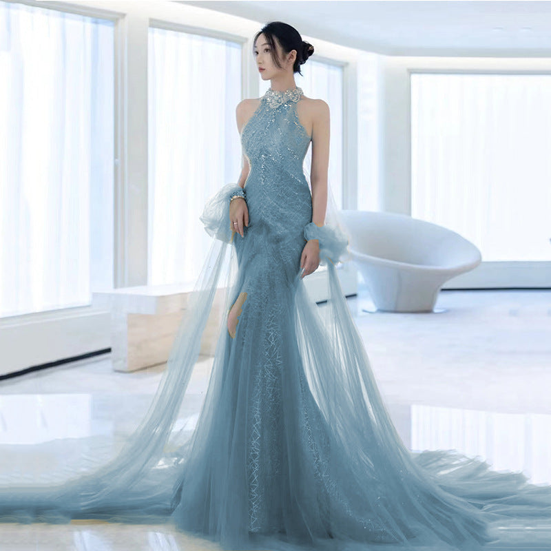 LOVECCR High-End Evening Dress Halter-Style Birthday Party Adult Ceremony Dress Watch Show Daily Party Banquet Evening Dress
