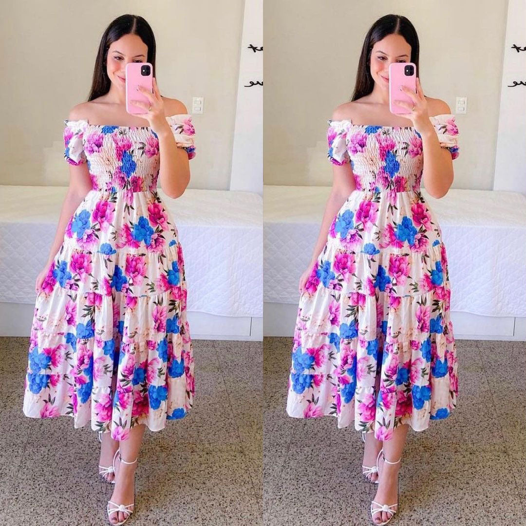 2025 New spring and summer new New 2025 dresses literary fresh printing fashion women's clothing