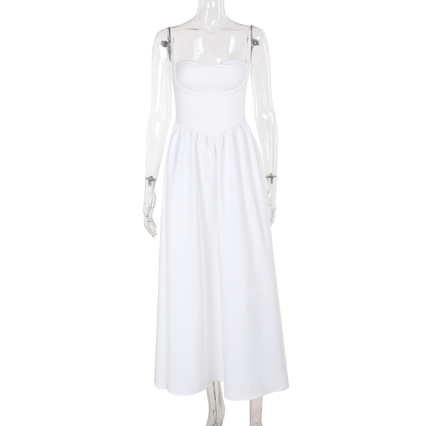LOVERCCR Eliya Stitching Chest-Flattering Sling Dress Hot Girl Sexy Deep V Long Mop Dress Yl24009gn