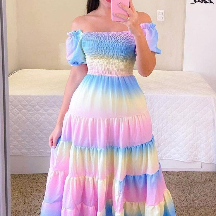 2025 New spring and summer new New 2025 dresses literary fresh printing fashion women's clothing
