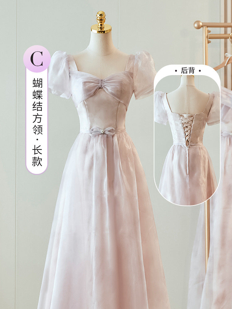LOVERCCR Bridesmaid Dress New Wedding Summer Niche Senior Sisters Group Host Evening Dress Skirt Female Thin Elegant