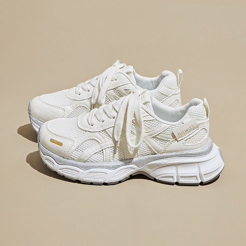 ins Korean version of the new dad shoes girl summer student sports and leisure mesh breathable thick sole height increase L016