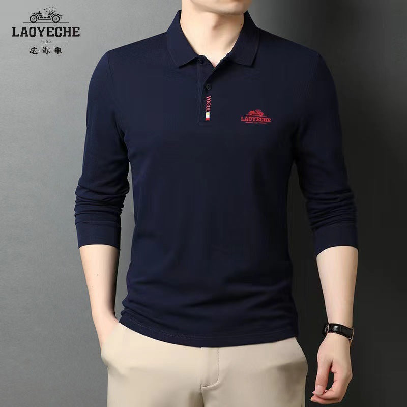 Men's Short-Sleeved Polo Shirt Summer T-shirt Business Casual Classic Men's High-Grade Temperament Lapel Men