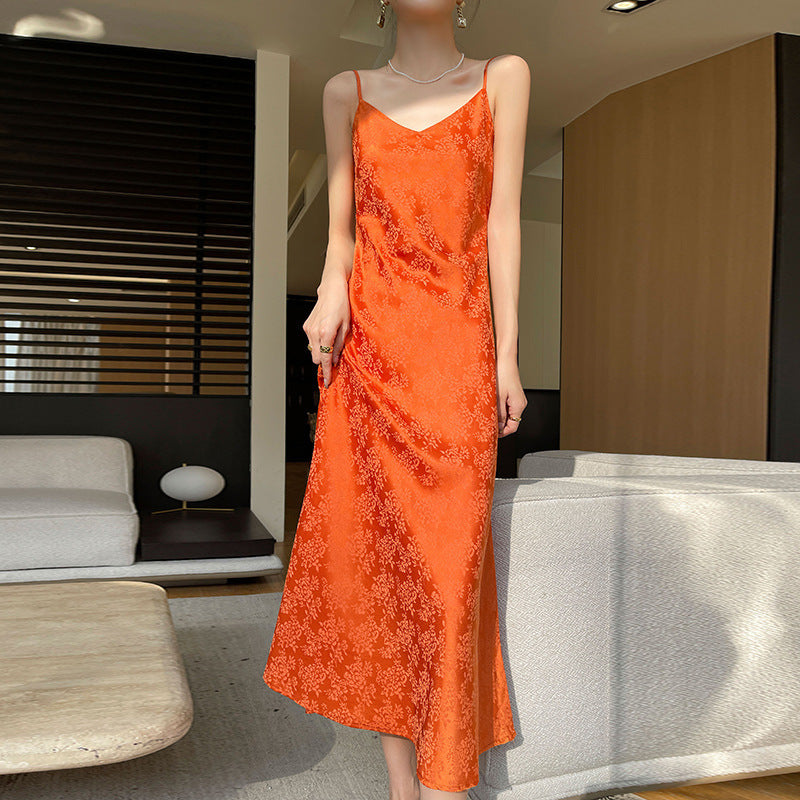 Chinese Style Sling Dress Summer Sexy New Chinese Style Dress Women's Texture Gentle High-Grade Dress