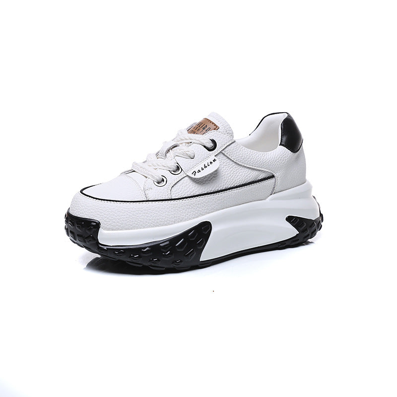 loveccr Small Casual Shoes for Women Summer New Versatile Thick Bottom Hollow out Dad Shoes Fashion Retro Sneaker