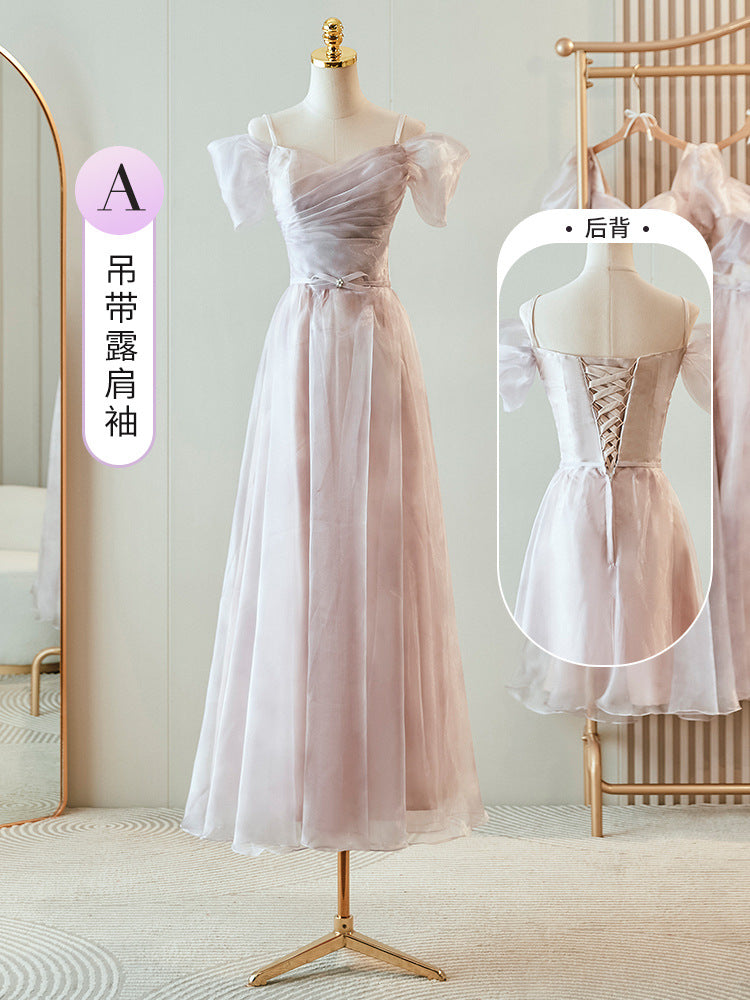 LOVERCCR Bridesmaid Dress New Wedding Summer Niche Senior Sisters Group Host Evening Dress Skirt Female Thin Elegant
